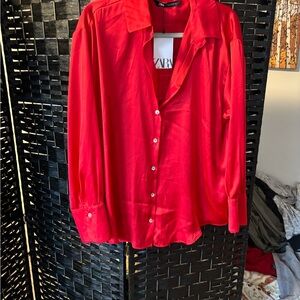 Zara Vibrant Red Shirt